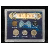 Five Rare Coins ( Dime, Penny, Quarter & Indian