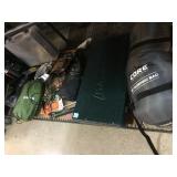 Camping tools and supplies incl. Sleeping bag,