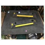 Rubber threshold ramp and vehicle wheel stop,