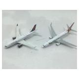 2 Gemini Jet DieCast 1:400 Scale Model Airplanes.