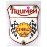 Cast Iron Shell Triumph Advertising Sign 8.5x11