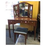 3.5ft wide Vanity with Mirror and Stool - 3