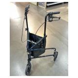 Carex 3-Wheel Folding Walker with Brakes