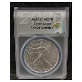 2020 Silver Eagle Anacs Ms-70