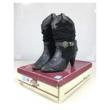 Western Palomino hi heel boot size 8.5M