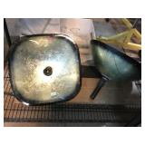 2 Matching sink bowls, approx 16.5x16.5x5in