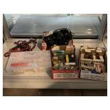 Jumper cables, assorted cords/connectors, nails