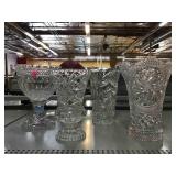 4 Glass vases