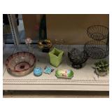 Fruit 2 Tier Basket, Salad Bowl, and Decor.