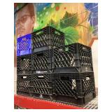 8 Plastic Milk crates