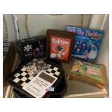 Boardgames incl. wood Yahtzee, Letï¿½s go Fishing,