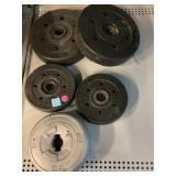 Assorted barbell weights