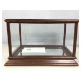 Display case. Missing one panel. In box.