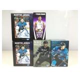 BobbleHead sports figures in boxes. Martin Jones,