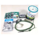 Sealed new 100pk CD-R disks and more.