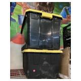 2 Large Plastic bins sz 50 Gal largest one