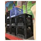 8 Plastic Milk crates
