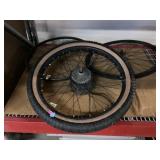 2 bicycle tires w/rims and extra rim, sz