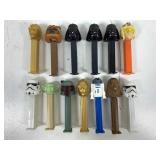 Star Wars Pez collection. Ewok, Vader,  C3P0 and