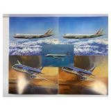 Airplane prints with info on reverse.
