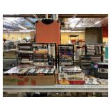 Audiovox radio/CD player, CDs & VHS tapes