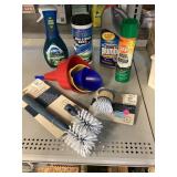 Assorted cleaning supplies & more