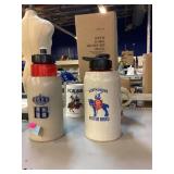 Assorted beer steins, Excalibur & more