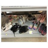 9 pair athletic shoes, sizes 4 - 7