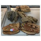 Assorted Baseball Gloves.