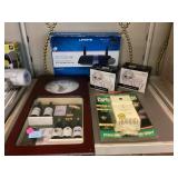 Linksys AC1200+ Router w/wall clock, candle
