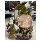 Wizard & Dragon Snow Globe with Lights.