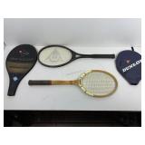 2 Dunlop tennis sports rackets.