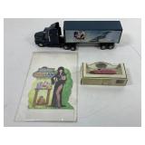 Elvira Coors display pop out. Chevron die cast