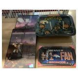 Vtg TMNt tray w/framed Scorpion vs Deadpool