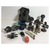 Small collectibles. Some vintage. Military pouch,