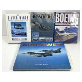 4 table books. Airpower, Boeing, Bombers, silver