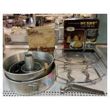 Kitchen ware, bundt pans, chip & dip set & more