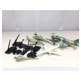 Model Display jets, airplanes and stands.