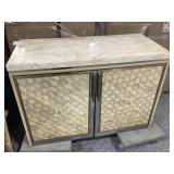 Spider marble top cabinet w/double sided doors,