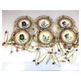 Decorative dream catcher styled collector plates.