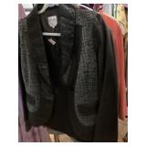 Armani leather/tweed jacket, suede jacket & tops