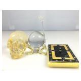 Summit Collection paperweight skull, decorative