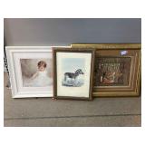 New 10 x 13 White Frame, Egyptian Artwork, and