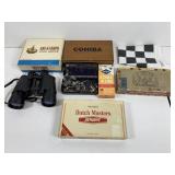Cigar boxes, binoculars and more