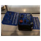 Kobalt tools. Wrenches, sockets in tote case.