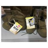 2 pair Vibram military boots, tan, sizes 8.5R