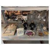 JMHer painting framed to 11x9, display domes,