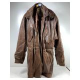 Midway leather brown jacket, sz 2X-large, some