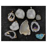 Collection Of Geode Pendants