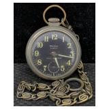 Vtg Westclox Scotty Pocket Wind-up Watch W/chain,